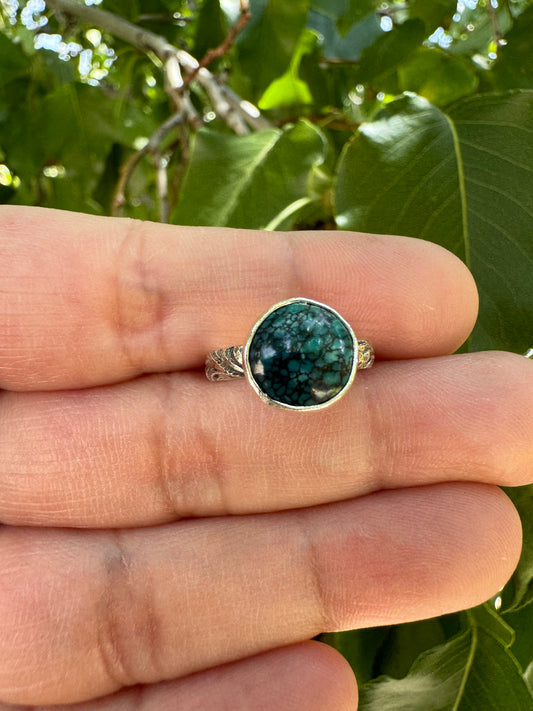 Turquoise Round Ring (Sz 4)