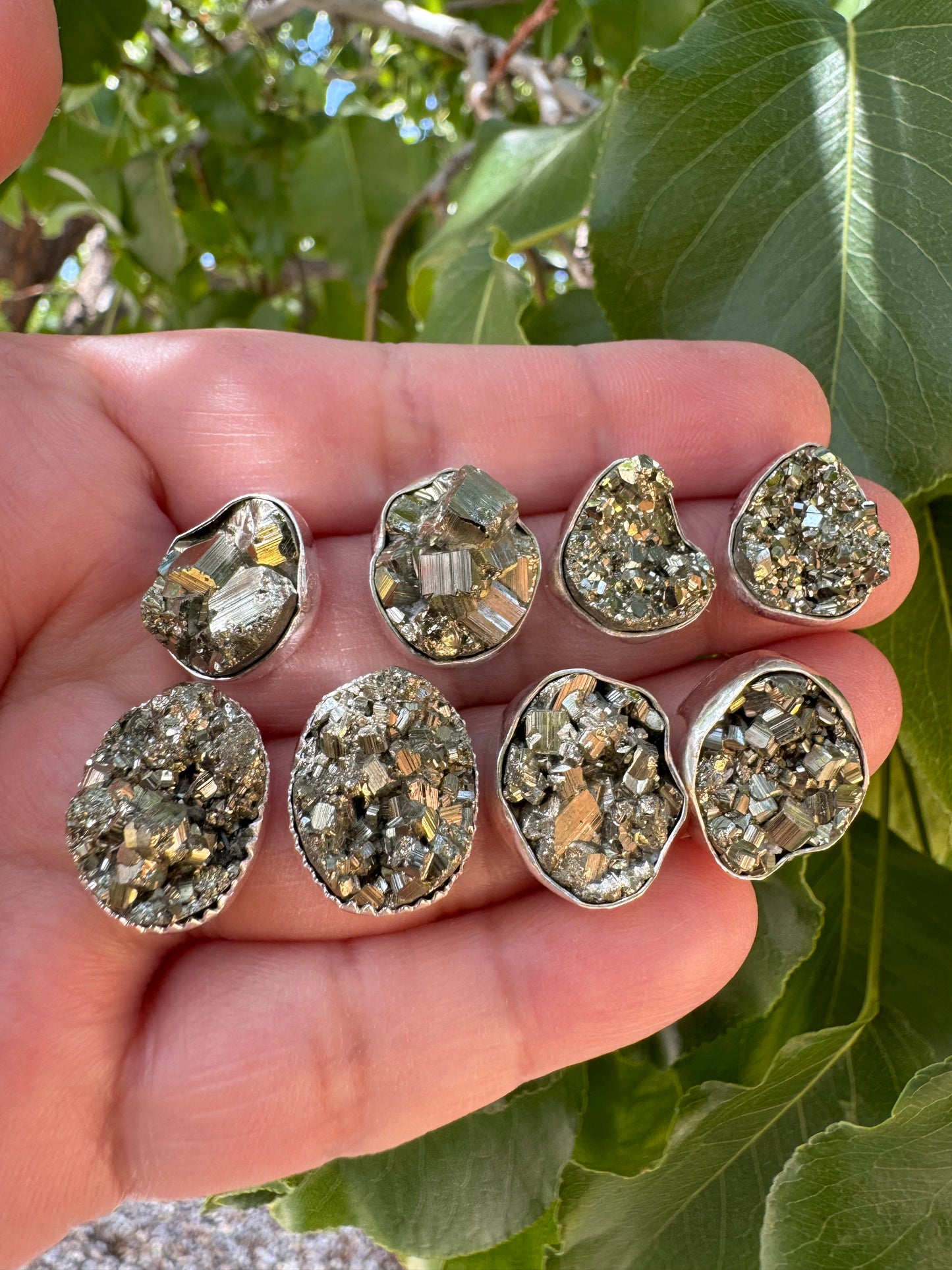 Pyrite Round Earrings (small)
