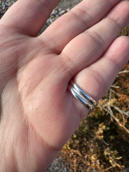 Moonstone Shadowbox Ring (Sz 4-4.25)