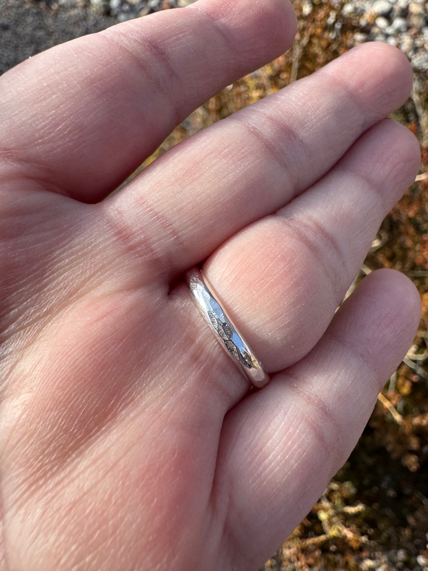 Tourmaline Moonstone Rough Ring (Sz 7)