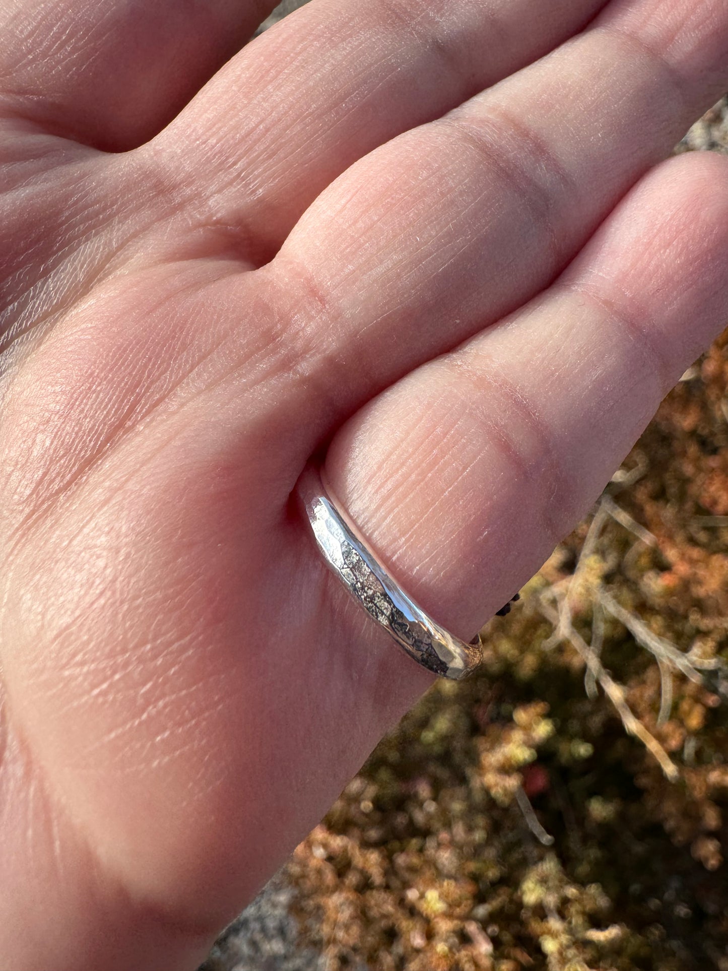 Tourmaline Moonstone Rough Ring (Sz 6)