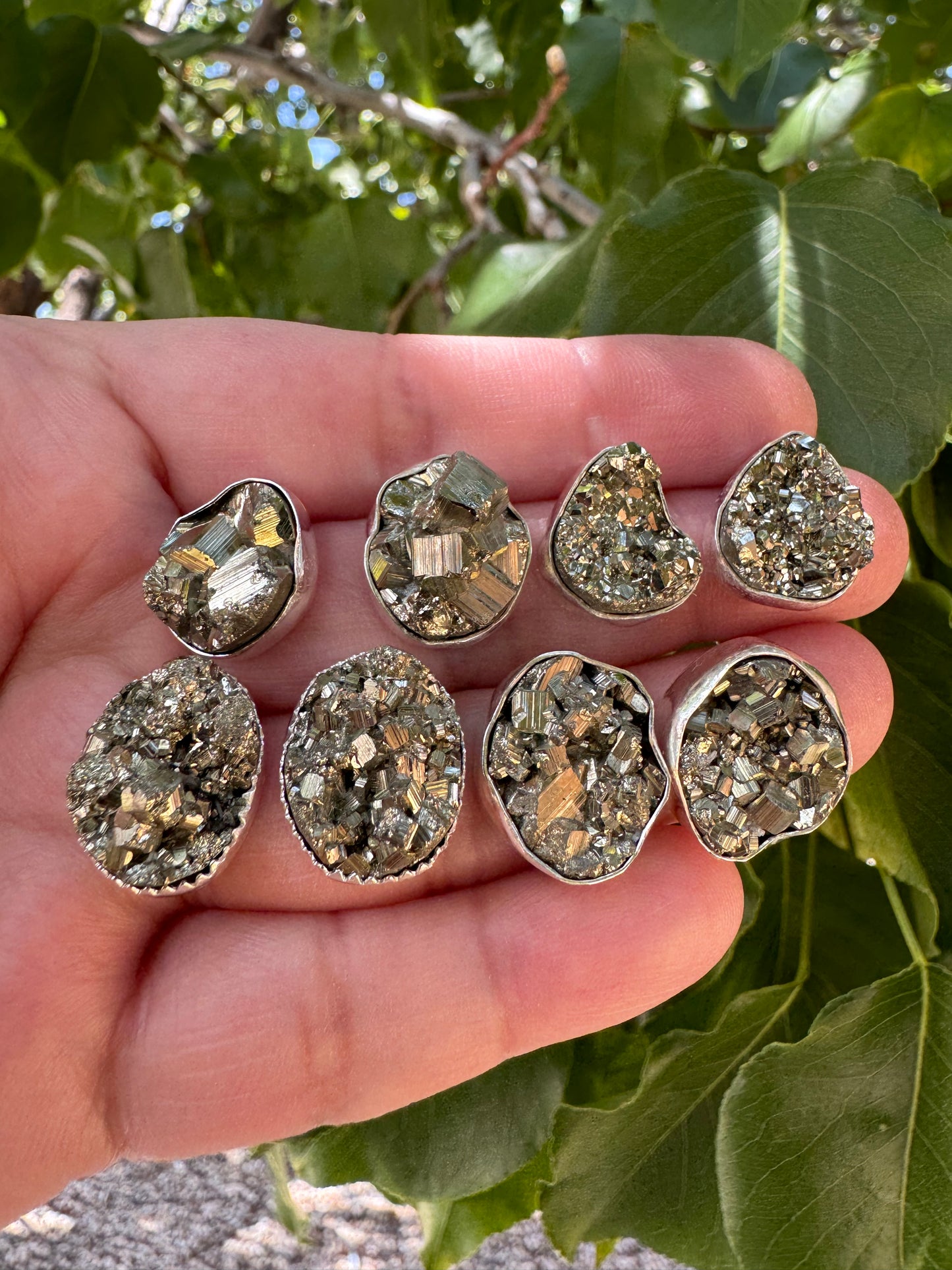 Pyrite Round Earrings (small)