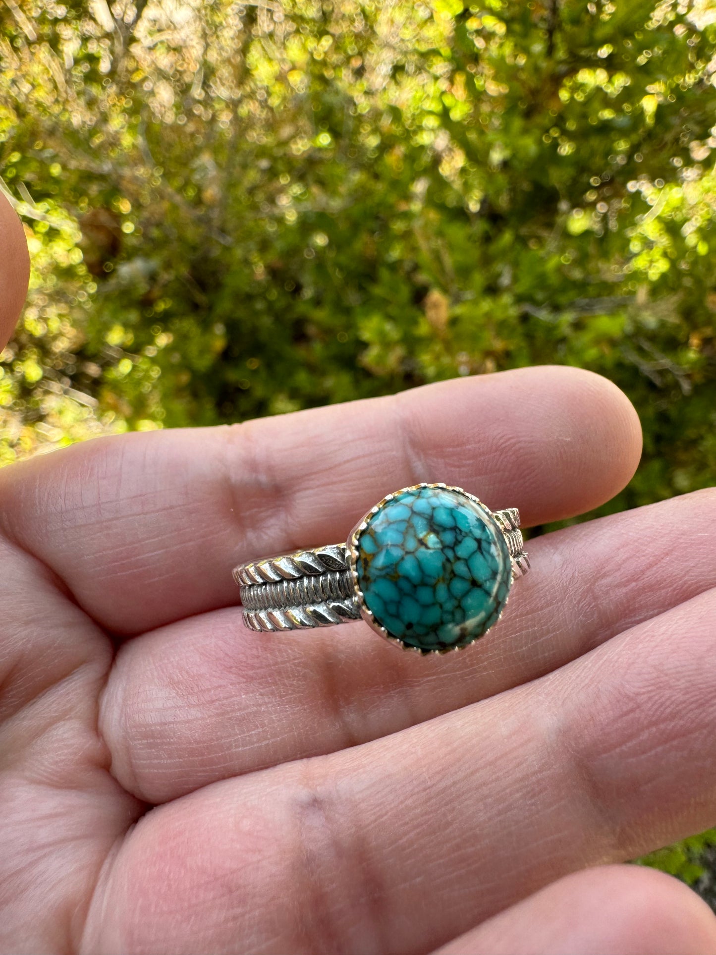 Turquoise Round Ring (Sz 12)