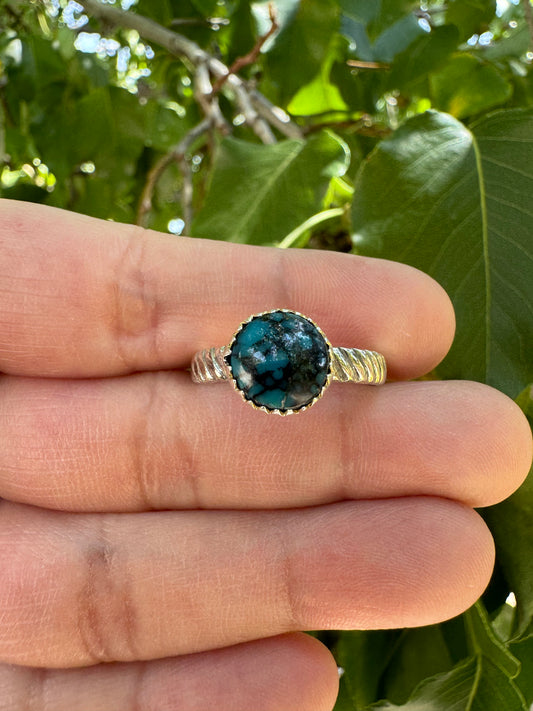 Turquoise Round Ring (Sz 10)