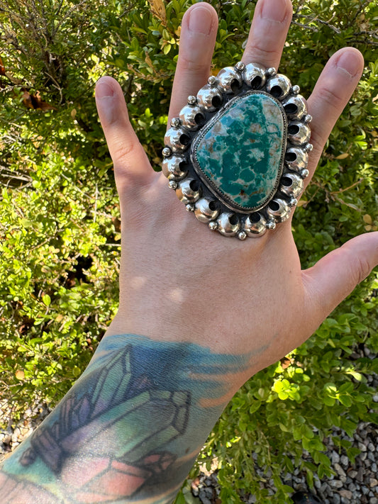 Navajo Fox Turquoise Ring (Adjustable)