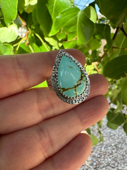 Turquoise Pear Ring (Sz 4.75-5)