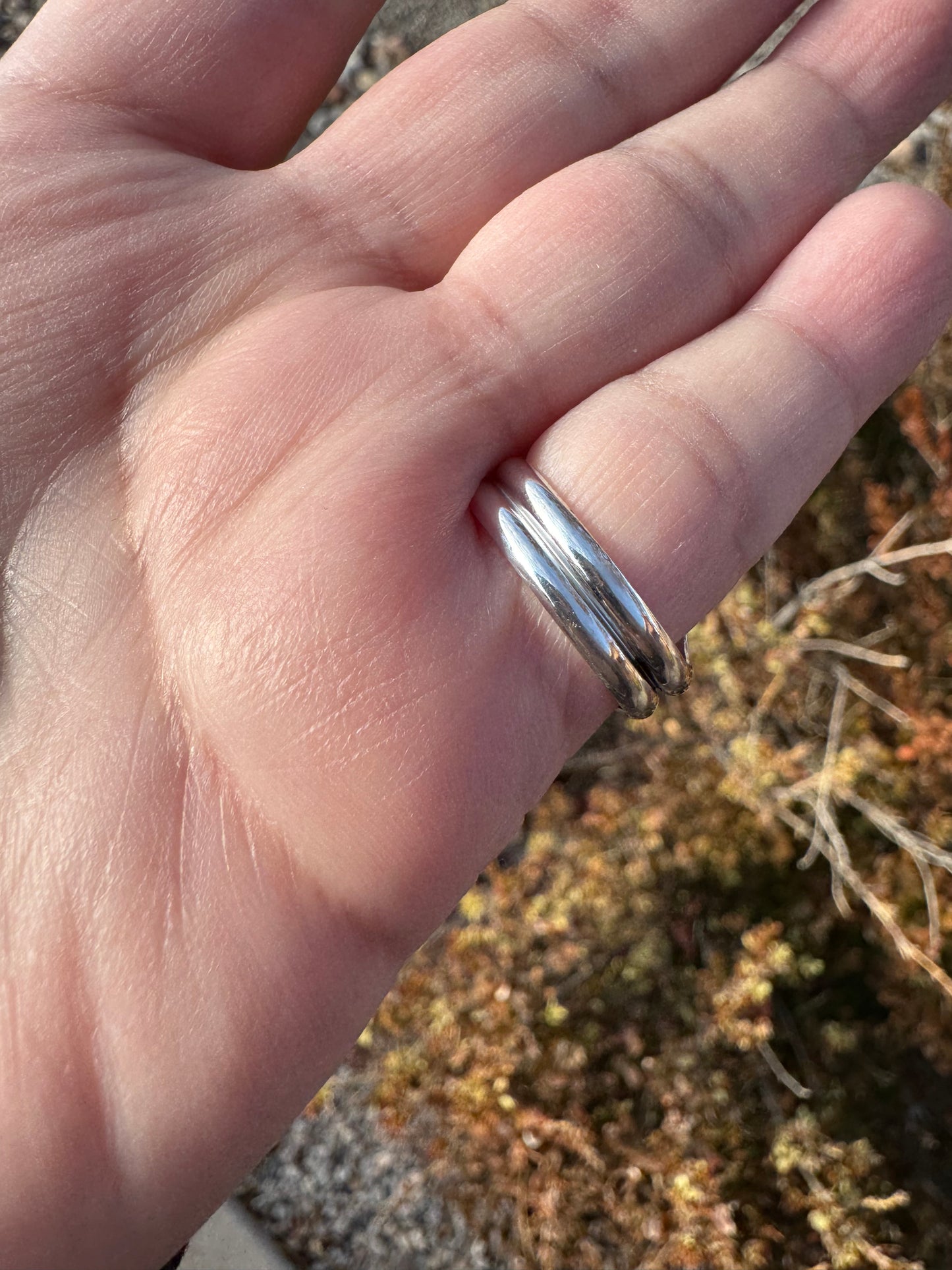 Grossular Garnet Oval Ring (Sz 6)